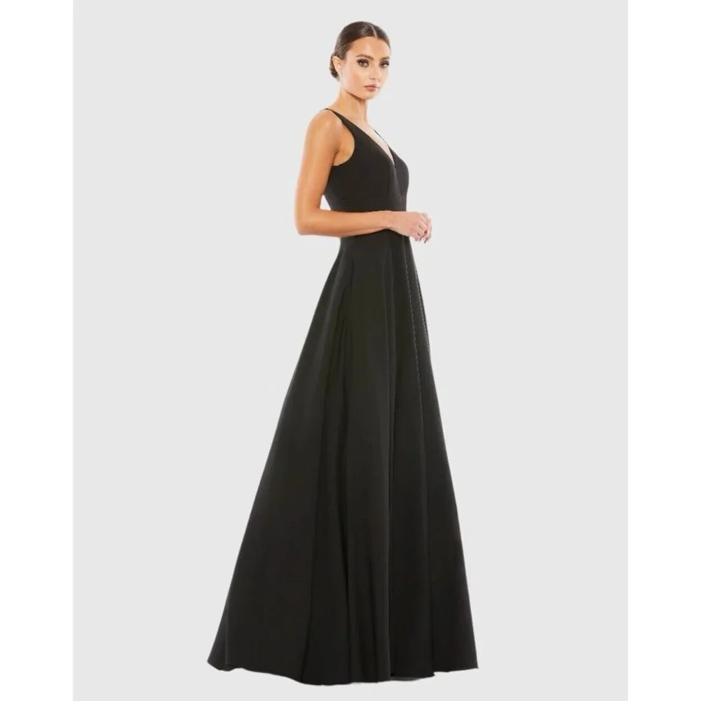 Mac Duggal Size 6 Black 48924 Sleeveless A-line Ball Gown Prom Formal Dress New - Picture 3 of 11